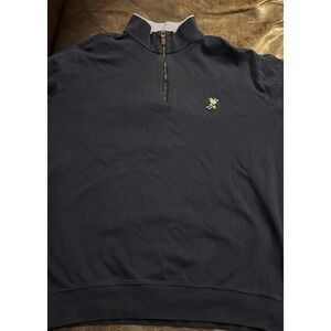 Polo Golf Men's 1/4 Quarter Zip Size Large Winged Foot Golf Club Cotton
